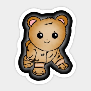 Cute Golden Baby Bear Sticker